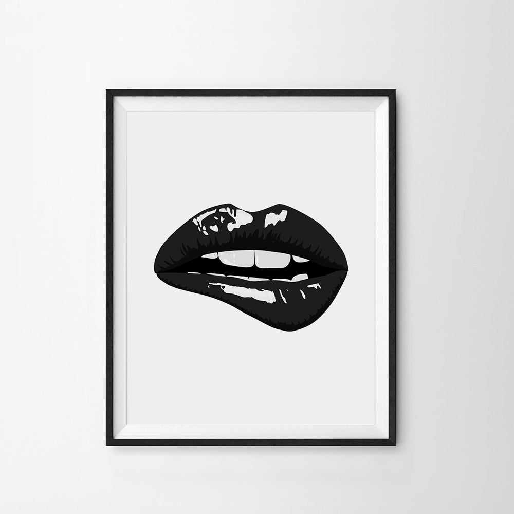 Modern Lips Art Print